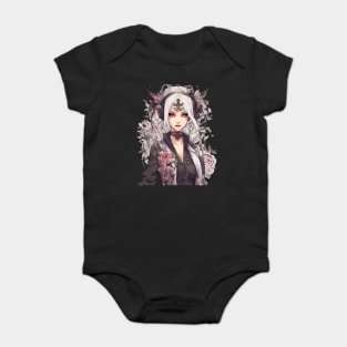 Melancholy Moonlight Emo Goth Anime Girl Universe Baby Bodysuit